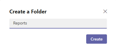 How to create a folder in Files tab in Microsoft Teams