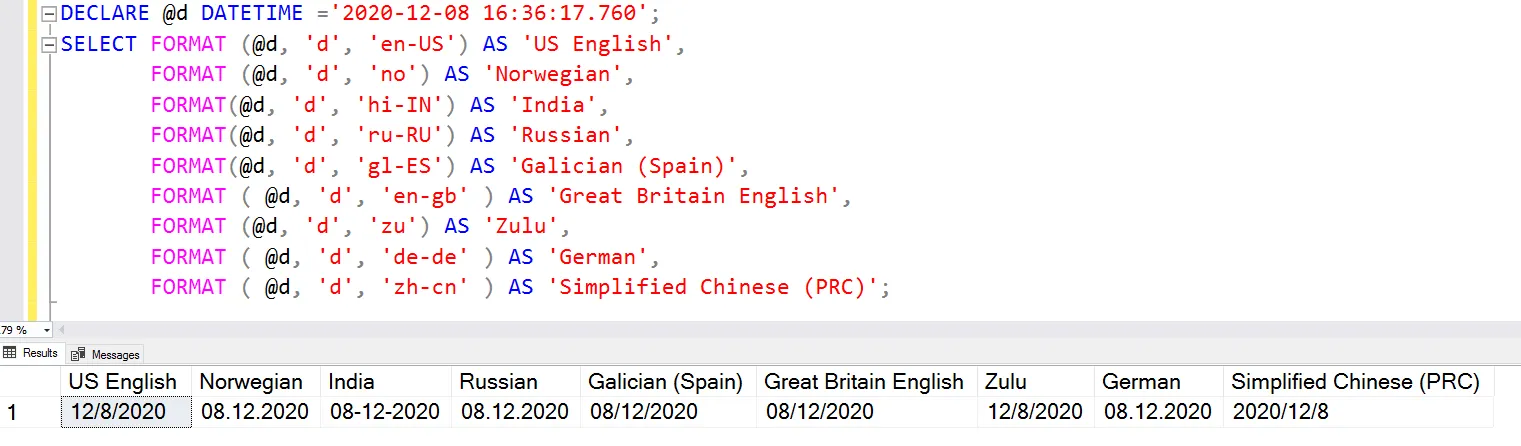 SQL convert date format in a specified culture