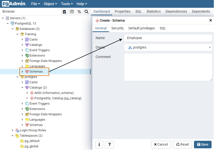 Postgres table How to create and modify it