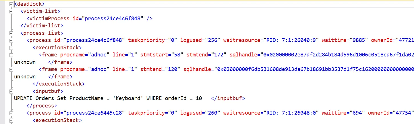 SQL Server code example
