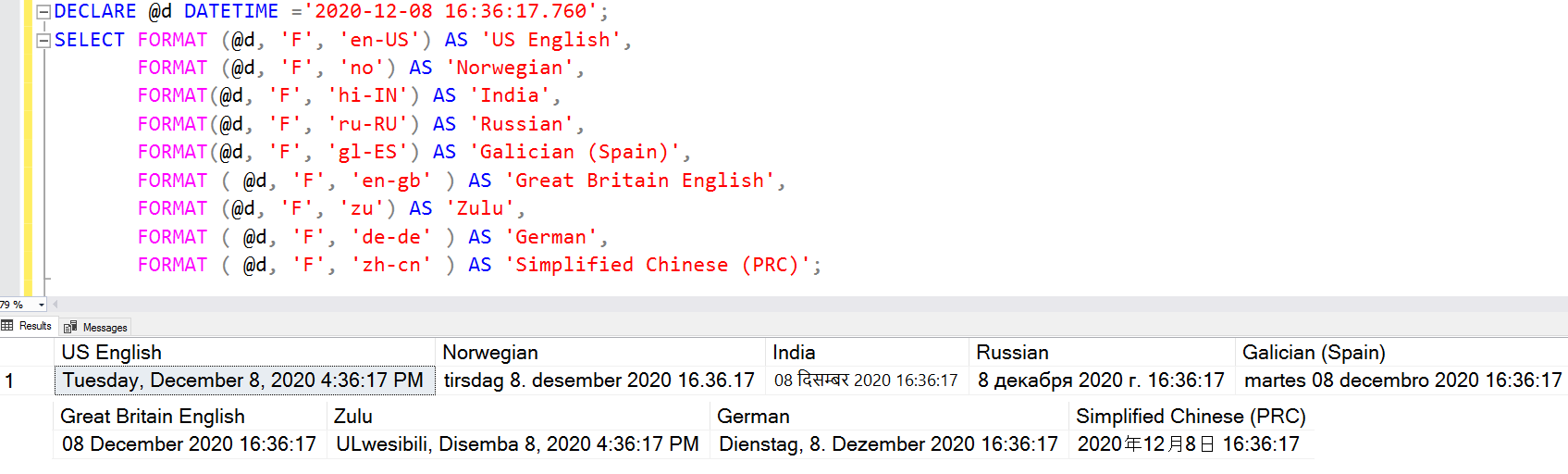 php date format from sql