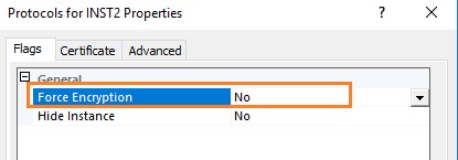 SQL Server security forcing the encrypted connection in SQL Server