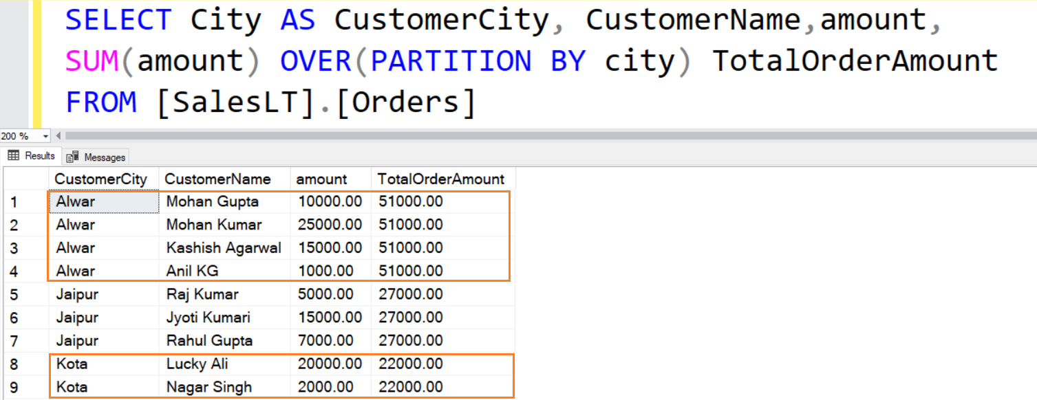 SELECT partition