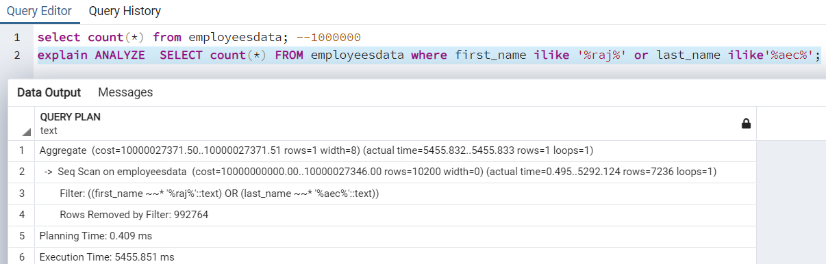 Postgres SELECT statement for indexes.