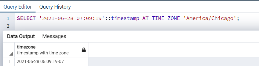 Time stamp date format in Postgres