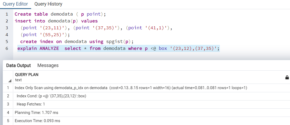 Postgres SP-GiST indexes