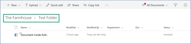 SharePoint test folder