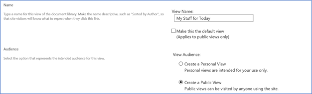 SharePoint view name