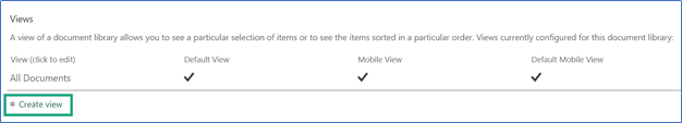 Creating SharePoint view/SharePoint lists