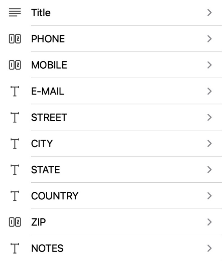 Filtering data in the Lists app. 