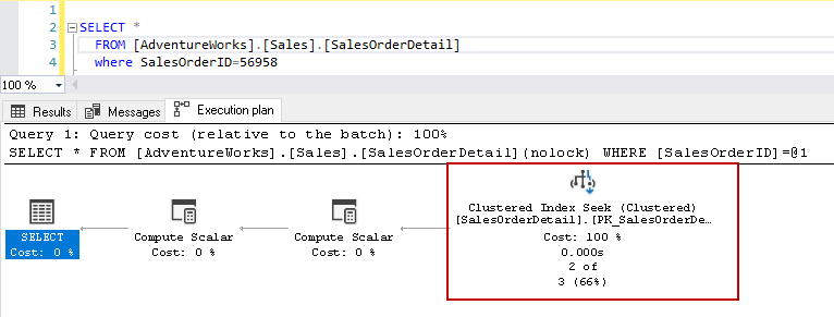 clustered index scan in SQL Server