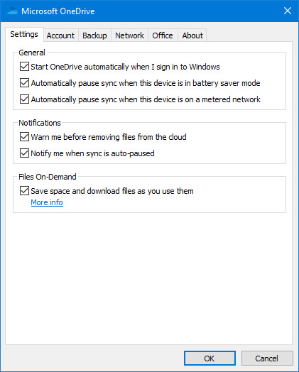 Using OneDrive Files on-demand