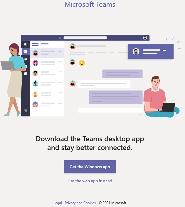 Downloading Microsoft Teams