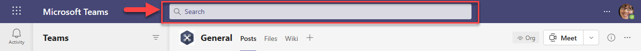 Microsoft Teams search