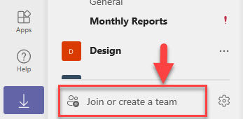 Adding a Team in Microsoft Teams