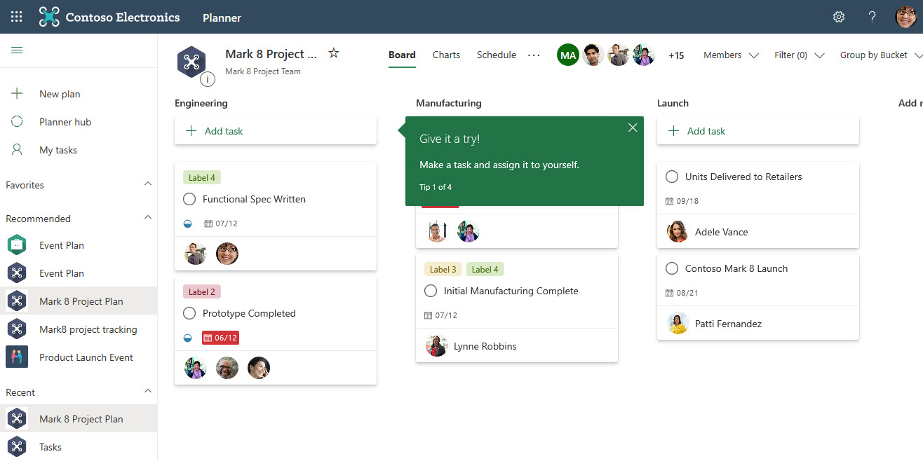 Viewing dashboards in Microsoft Teams