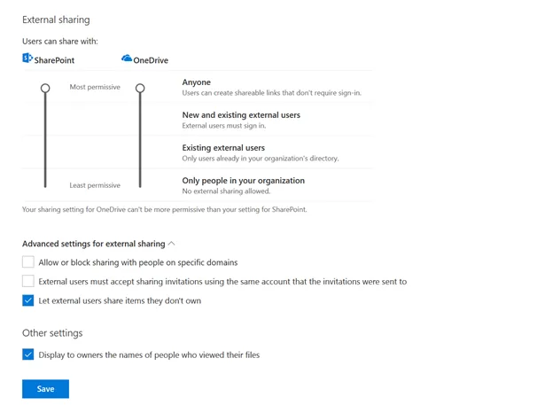 Benefits of OneDrive external sharing