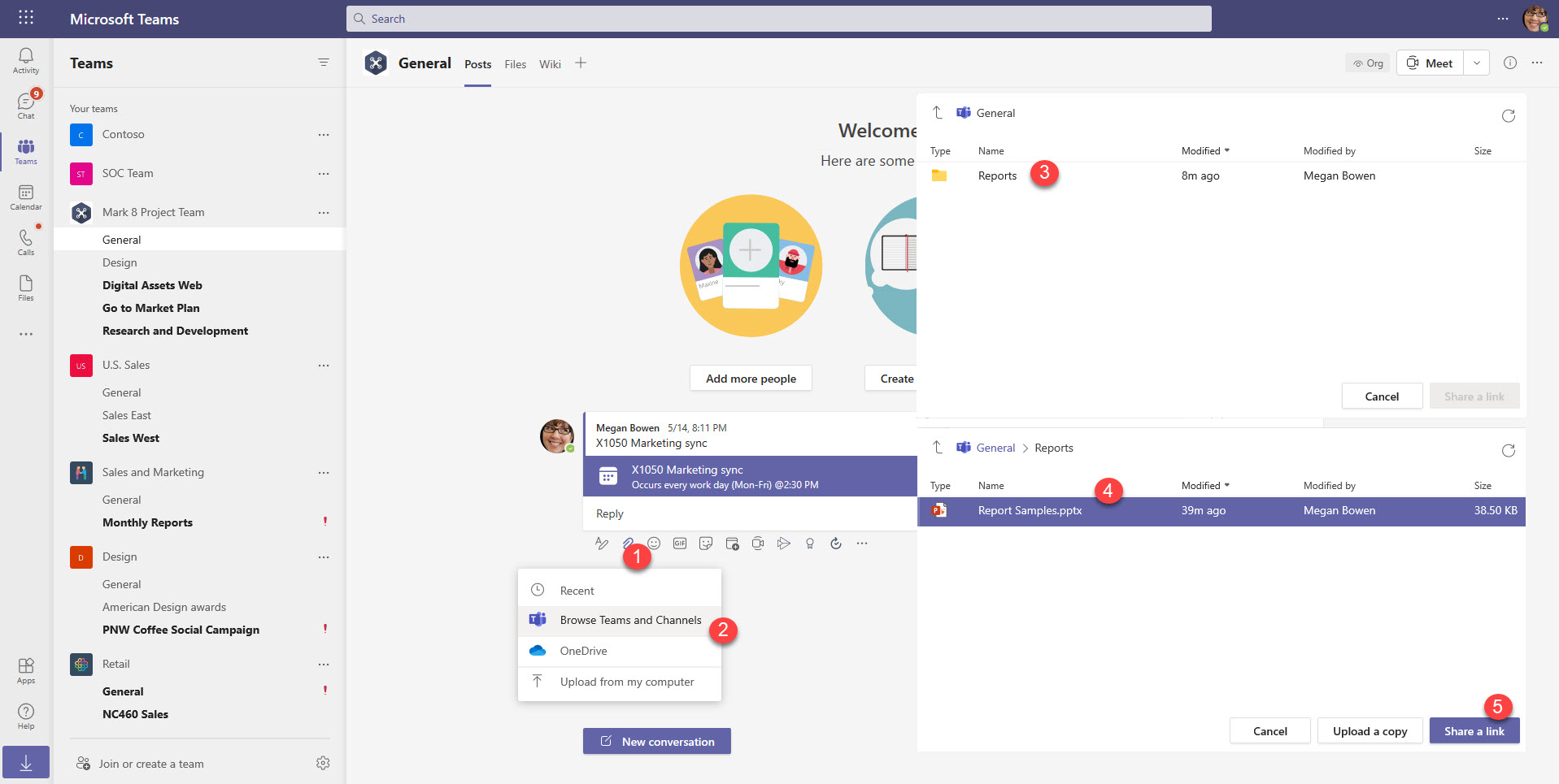 How to upload a document in the folder in Files tab in Microsoft Teams
