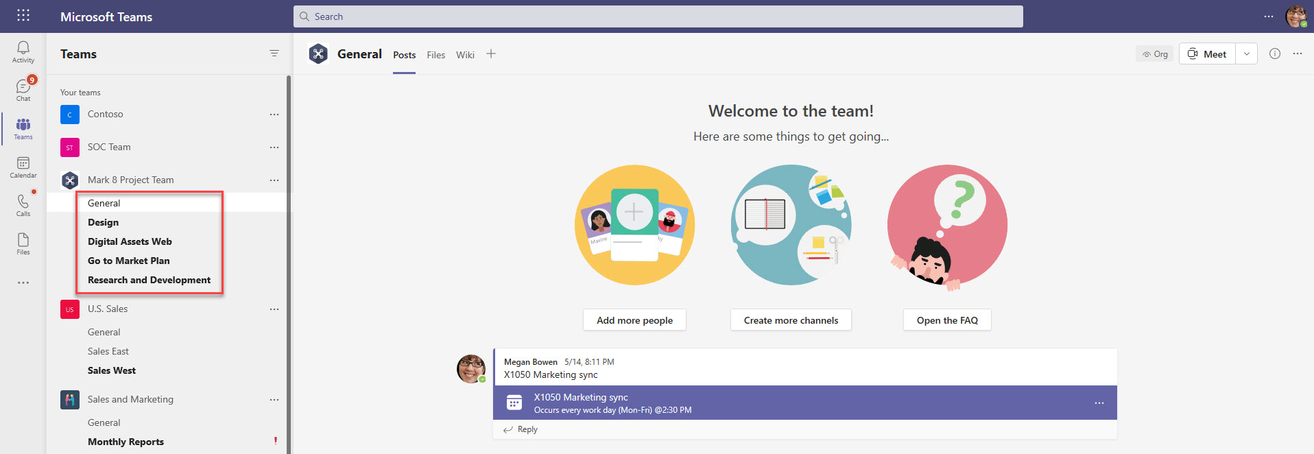 How to use Microsoft Teams and create channels in Tea
