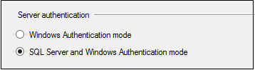 Two modes for SQL Server authentication