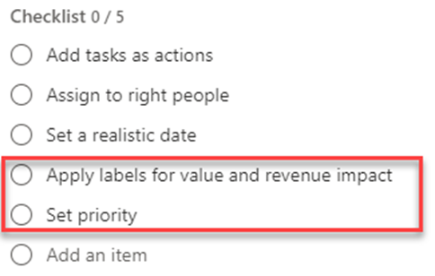 How to add more checklist items