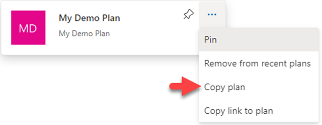 How to copy the plan