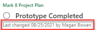 Last modified value in Microsoft Planner