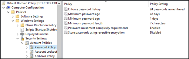 How to check Active Directory password policy