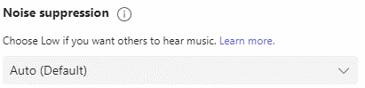 Microsoft Teams accessibility features: Noise suppression 