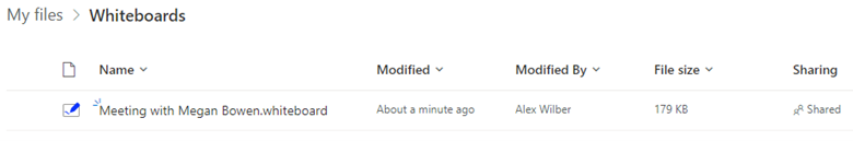 Saving files in Microsoft Whiteboard