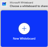 Whiteboard option in Microsoft Teams