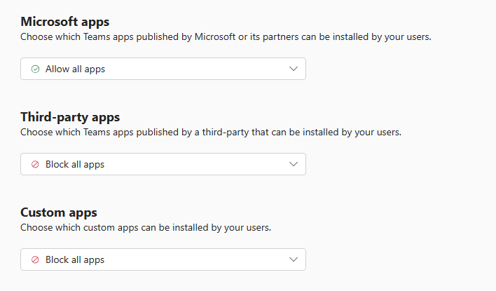 Microsoft Teams governance for third-party apps