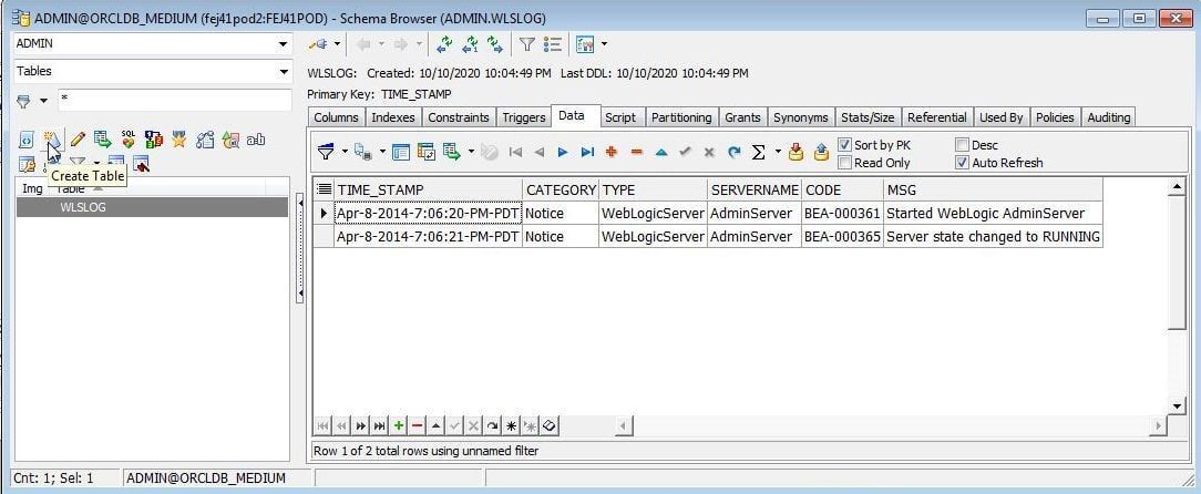 Figure 28. Schema Browser>Create Table”></span></p>
<p><em><span>Figure 28. Schema Browser>Create Table</span></em></p>
<p> </p>
<p><span>The <strong>Create Table</strong> wizard (Figure 29) gets launched.</span></p>
<p><span><img decoding=