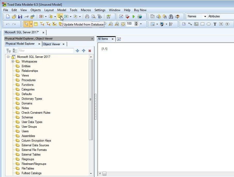 Figure 15. Update Model from Database