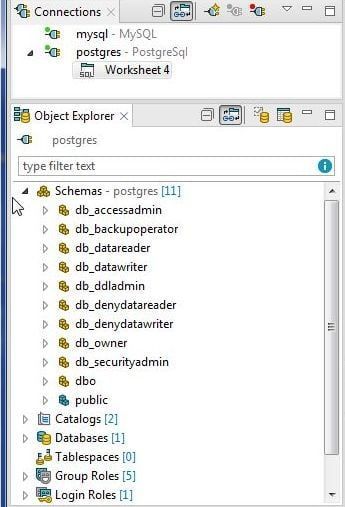 Figure 21. New Schemas Created