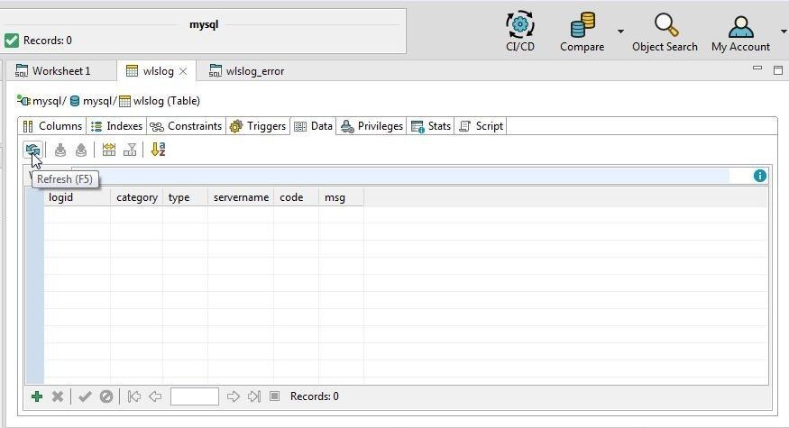 Figure 21. clicking on Refresh