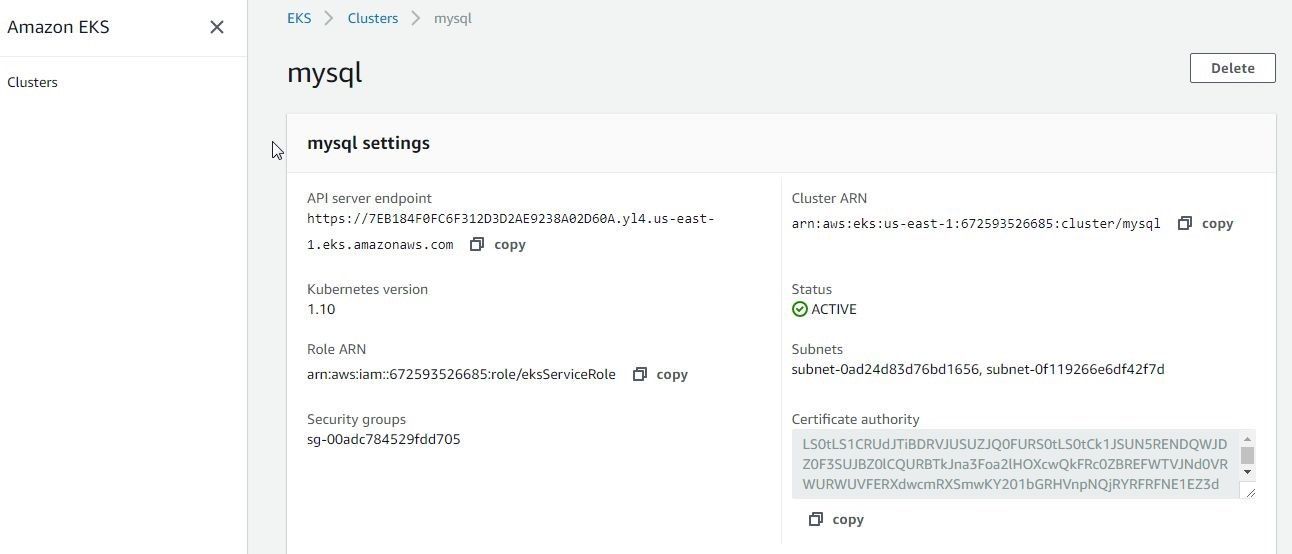 Figure 29. Cluster Settings