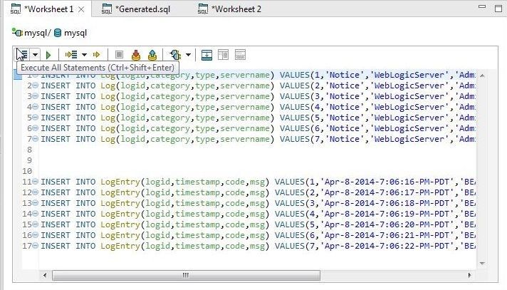 Figure 36. Execute All Statements