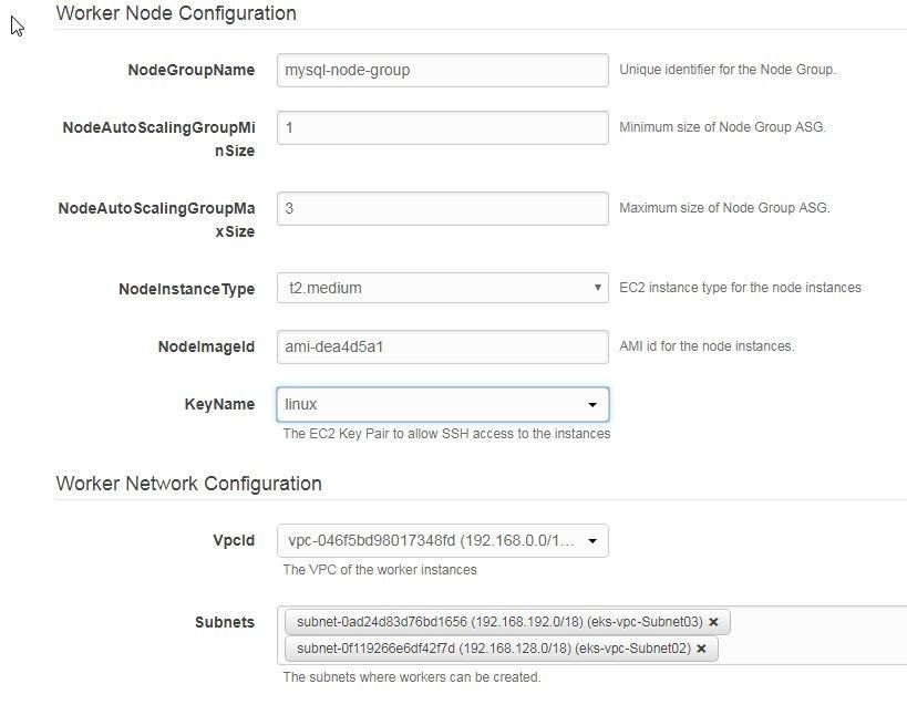 Figure 36. Worker Node and Network Configuration