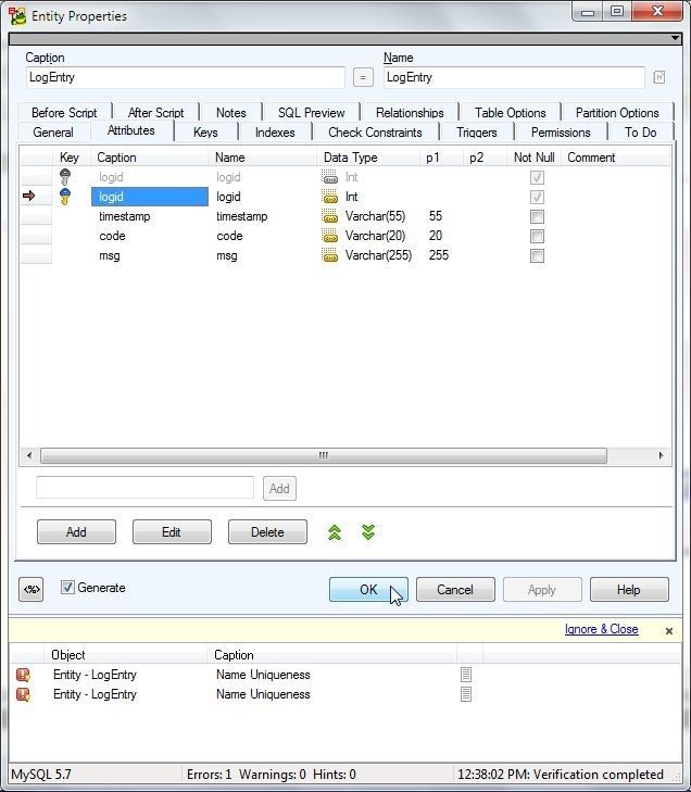Figure 40. Clicking on OK