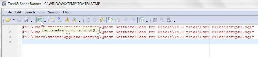Execute entire/highlighted script