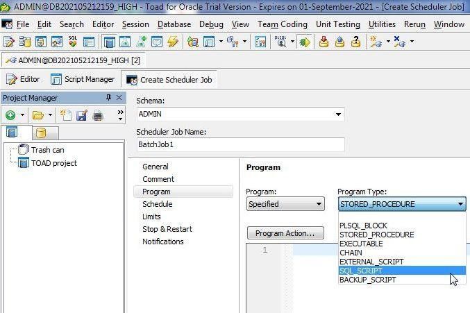 Selecting Program Type