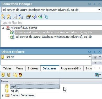 Figure 36. The new database gets listed in Databases