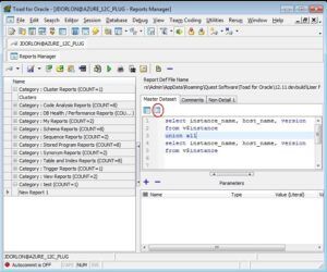 How to create reports in Toad for Oracle with multiple non-related datasets