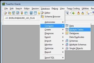 Compare and Sync Multiple Tables with Toad
