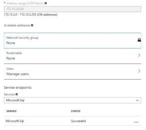 VMs in Azure region can’t talk to MySQL database service in same region
