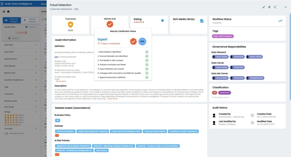 Automated erwin AI model certification delivers the guardrails and the transparency to increase model reliability and ensure successful AI outcomes.